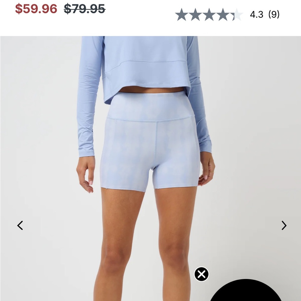 Travis Mathew Women's Light Blue Bike Shorts